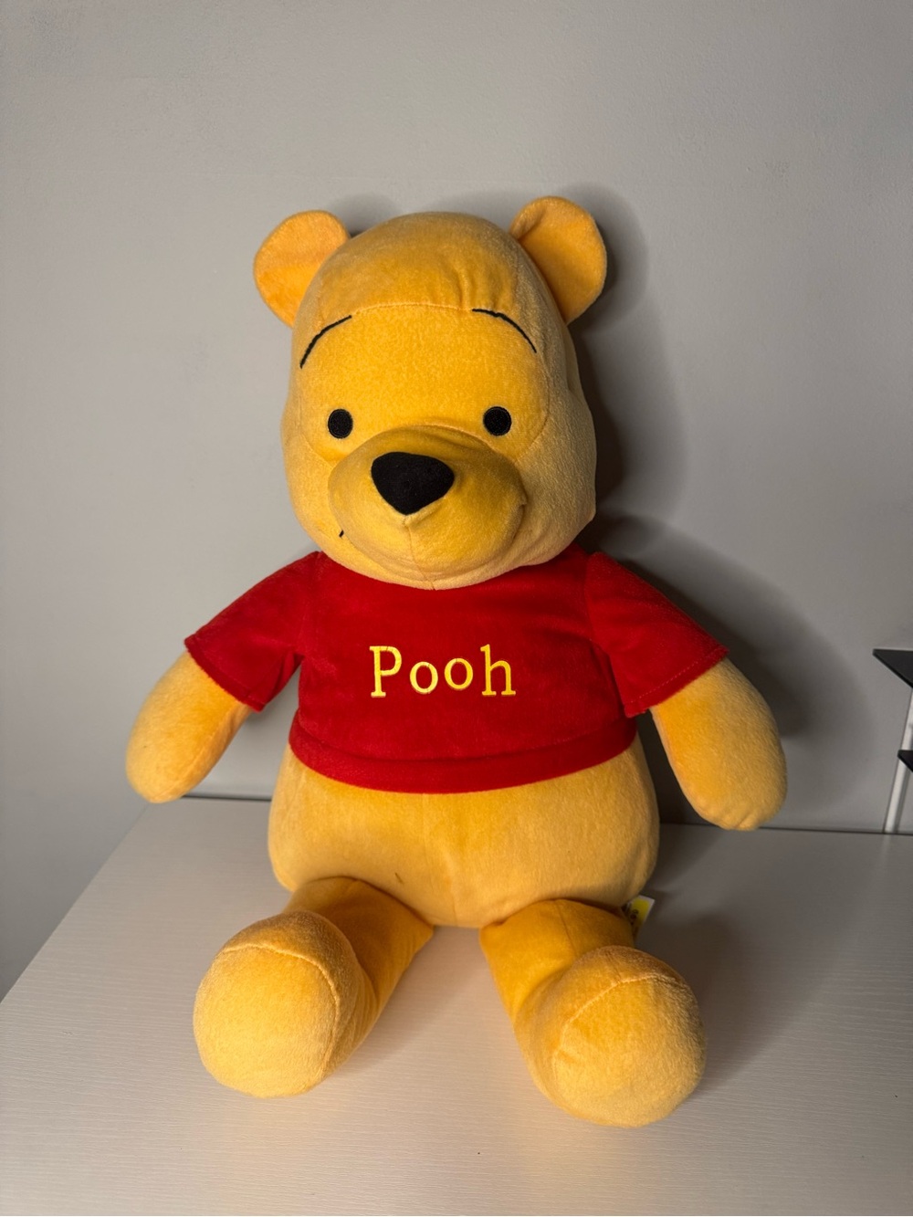 Disney Pooh Plush - Yellow with Red Shirt